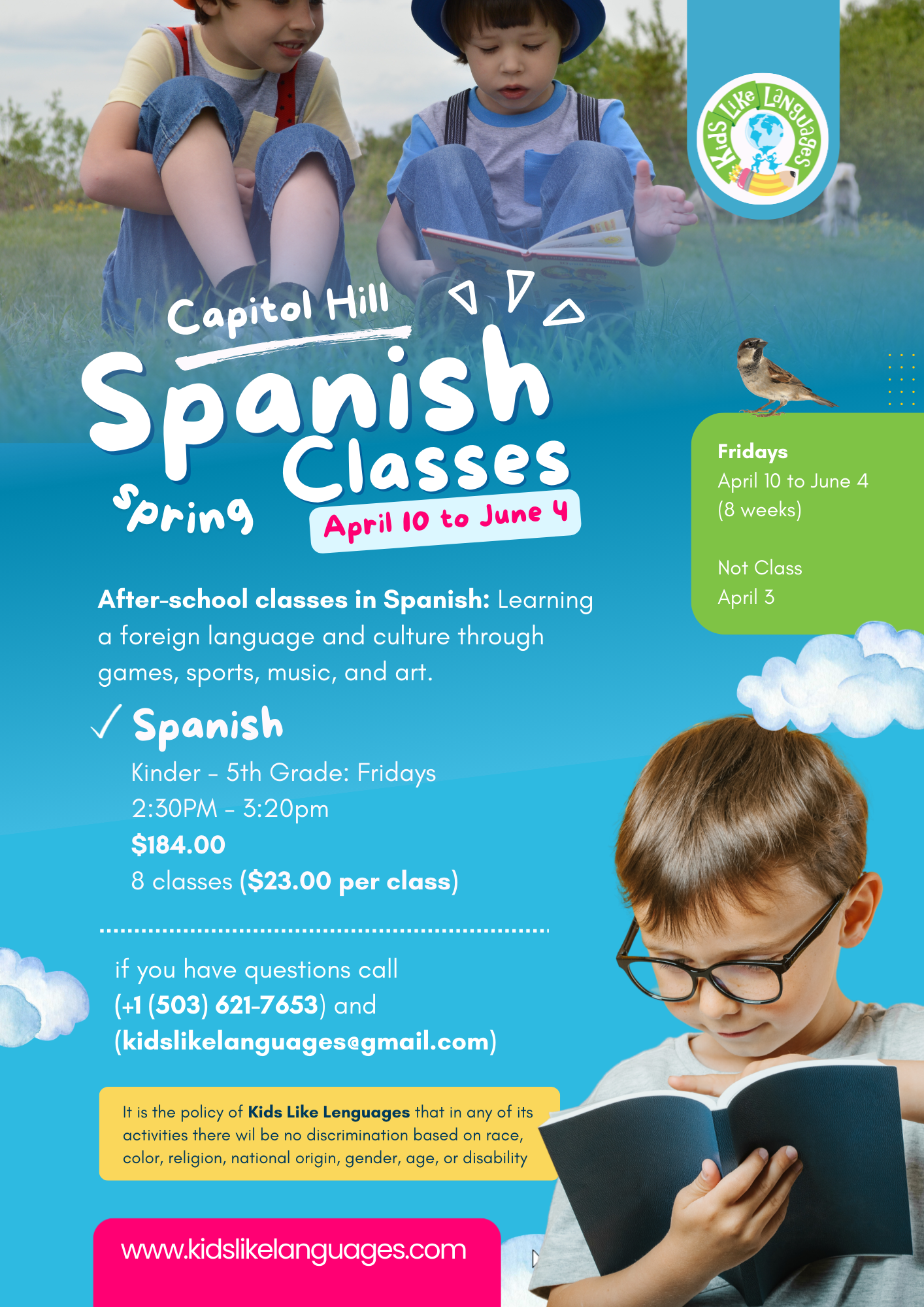 After School Classes At Capitol Hill Elementary School (Spring 2026)