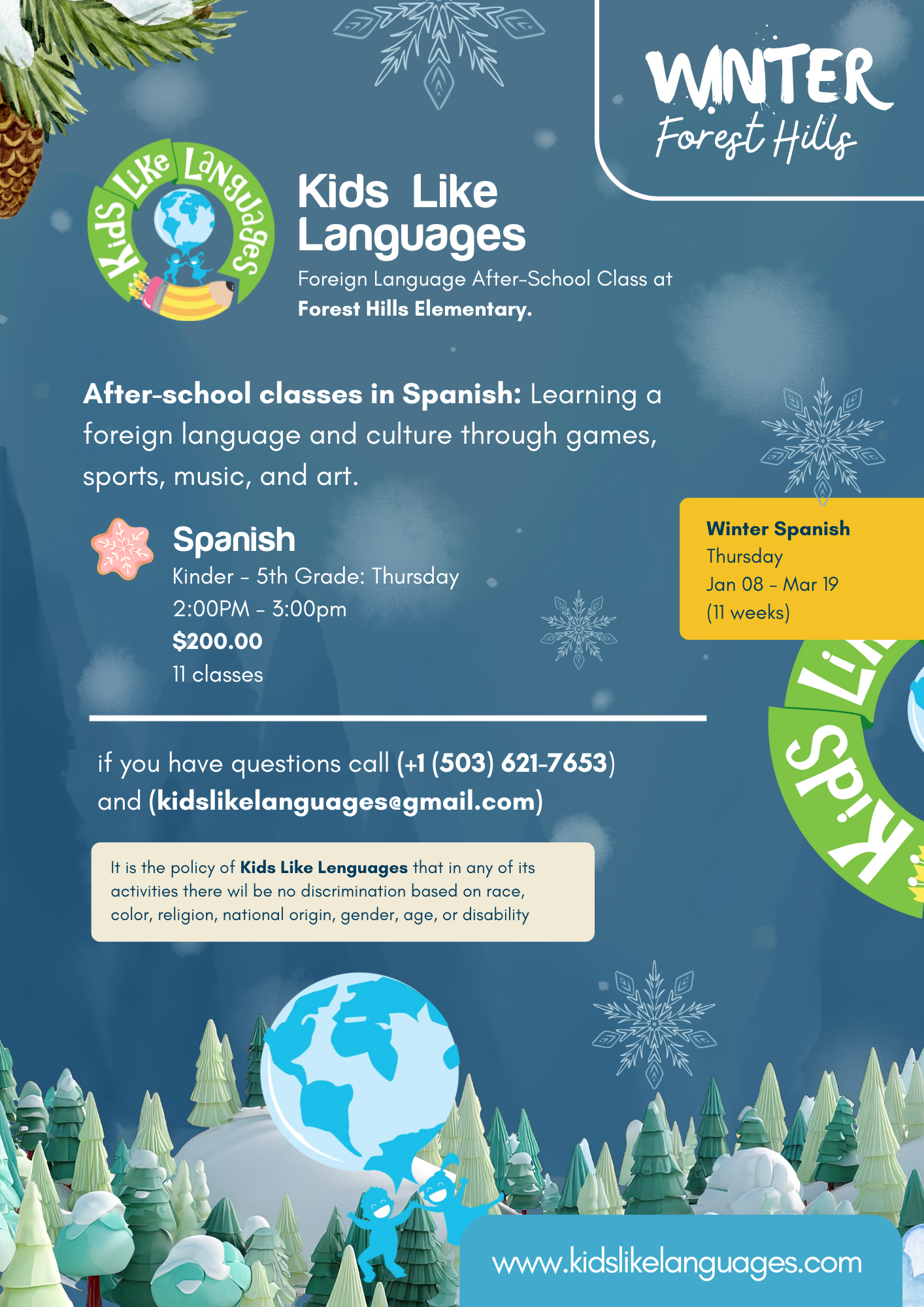 After School Classes At Forest Hills Elementary (Winter 2026)