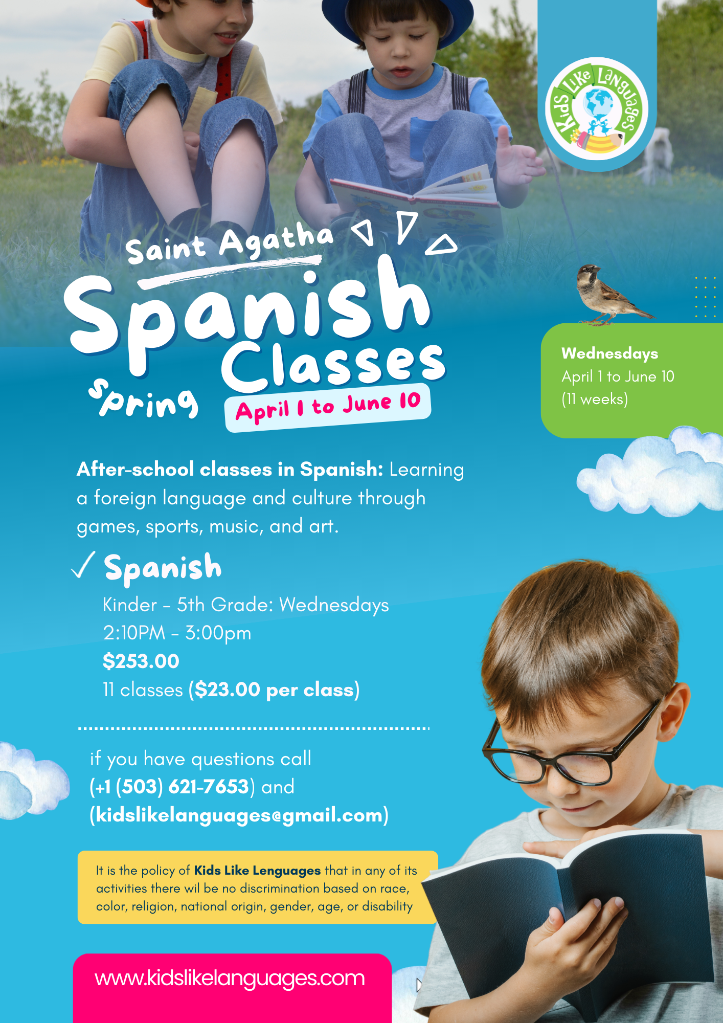 After School Classes in Spanish At St. Agatha Catholic School (Spring 2026)